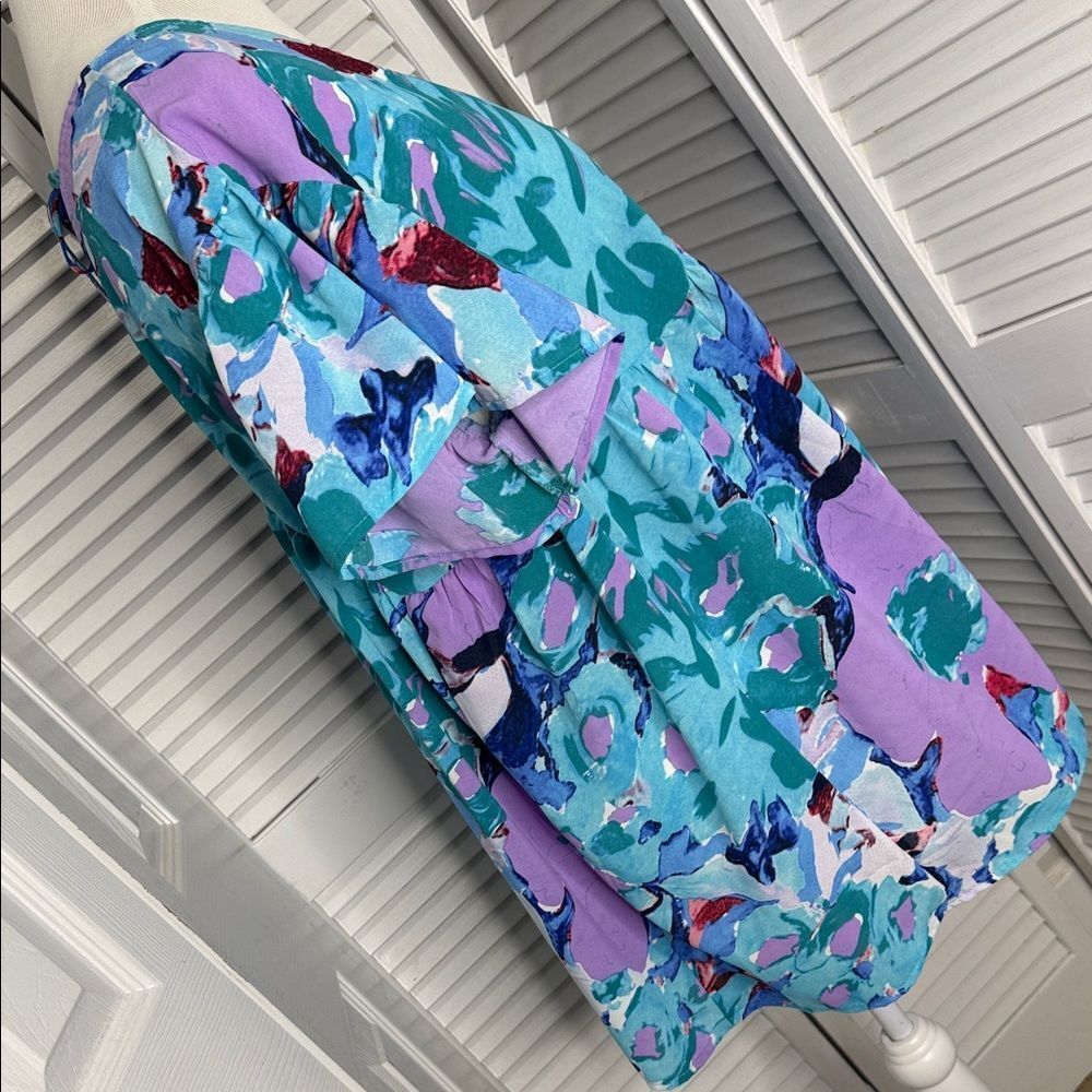 Colorful Abstract Print Blouse - Picture 3 of 8